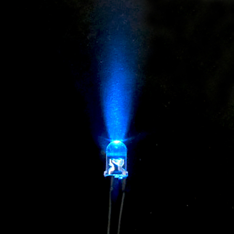 超高輝度コード付LED（青色・5mm）